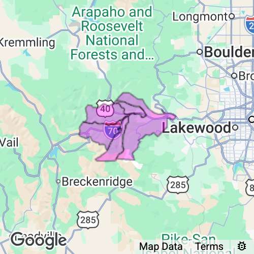 Clear Creek County Colorado real estate agent mailing area