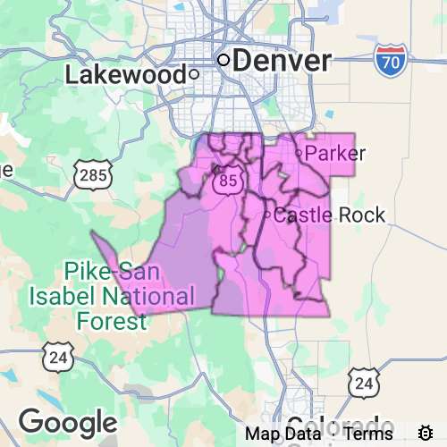 Douglas County Colorado real estate agent mailing area