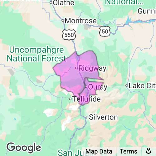 Ouray County Colorado real estate agent mailing area