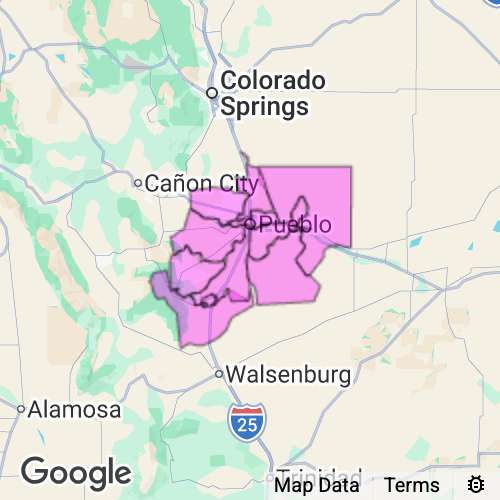 Pueblo County Colorado real estate agent mailing area