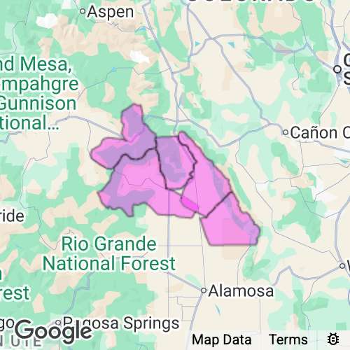 Saguache County Colorado real estate agent mailing area