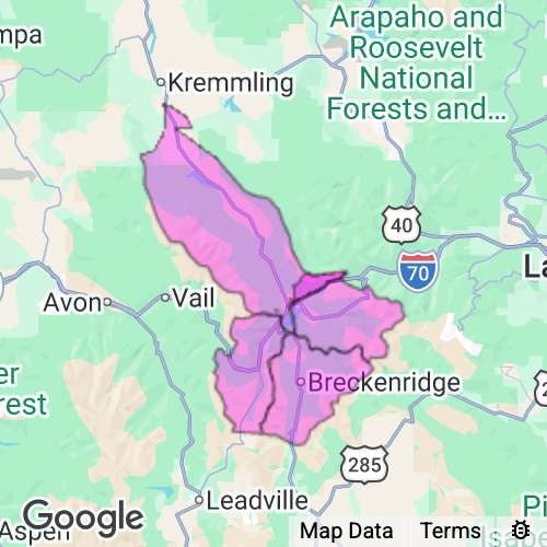 Summit County Colorado real estate agent mailing area