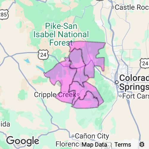 Teller County Colorado real estate agent mailing area