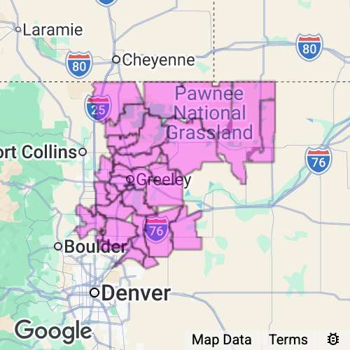 Weld County Colorado real estate agent mailing area
