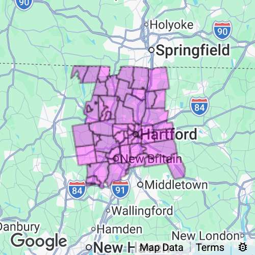 Hartford County Connecticut real estate agent mailing area