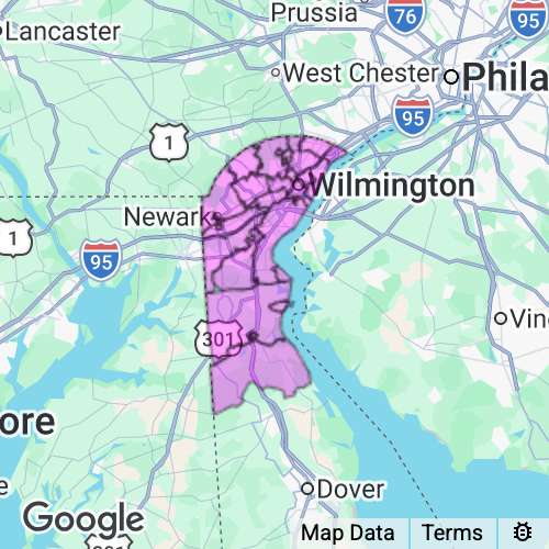 New Castle County Delaware real estate agent mailing area