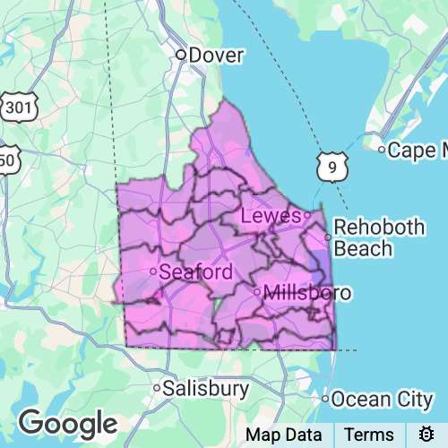 Sussex County Delaware real estate agent mailing area