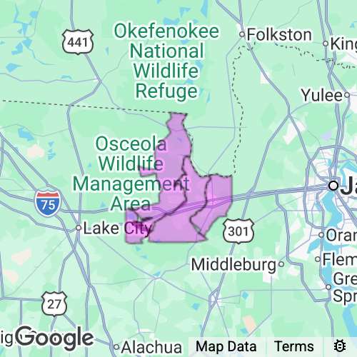 Baker County Florida real estate agent mailing area