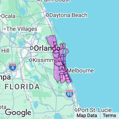Brevard County Florida real estate agent mailing area