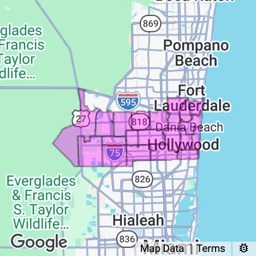Broward County (South) Florida real estate agent mailing area