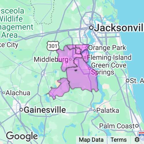 Clay County Florida real estate agent mailing area