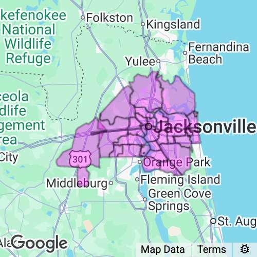 Duval County Florida real estate agent mailing area