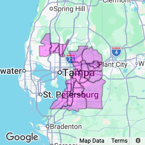 Hillsborough County (except Tampa) Florida real estate agent mailing area