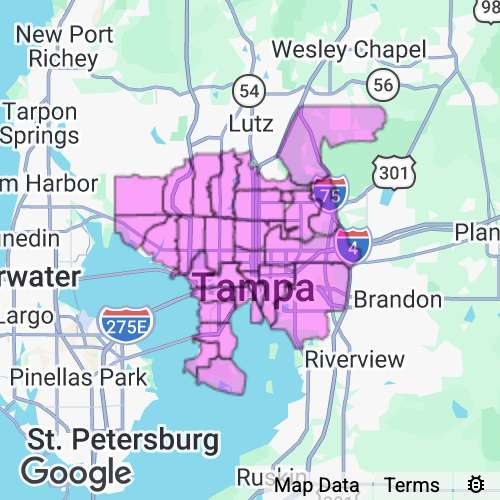 Hillsborough County (Tampa) Florida real estate agent mailing area