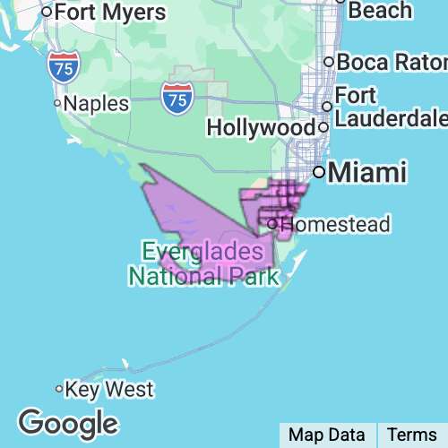 Miami-Dade County (South) Florida real estate agent mailing area