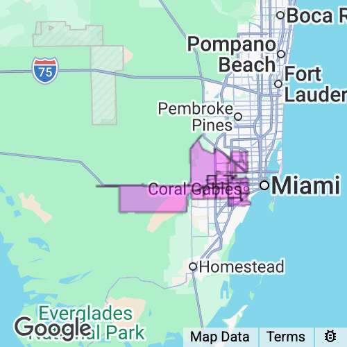 Miami-Dade County (West Central) Florida real estate agent mailing area