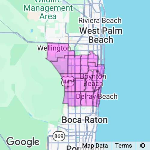 Palm Beach County (South) Florida real estate agent mailing area