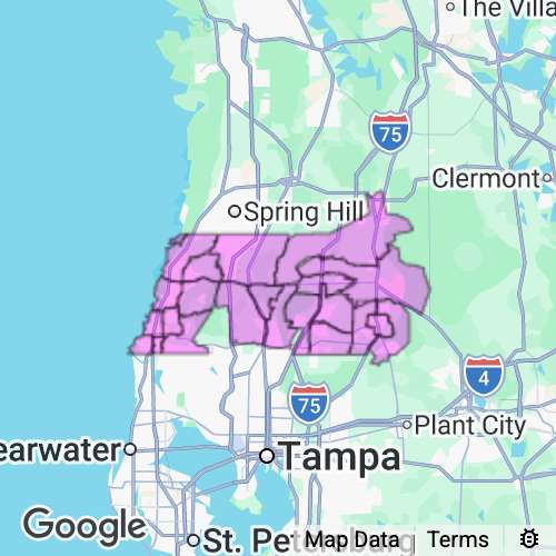 Pasco County Florida real estate agent mailing area