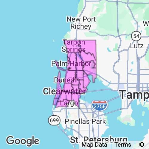 Pinellas County (North) Florida real estate agent mailing area