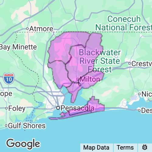 Santa Rosa County Florida real estate agent mailing area