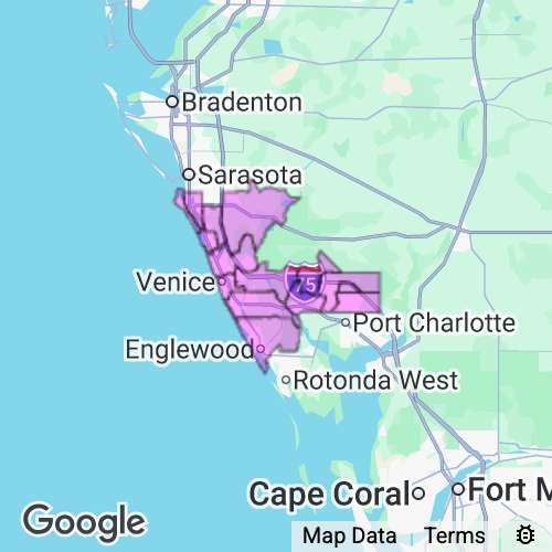 Sarasota County (South) Florida real estate agent mailing area