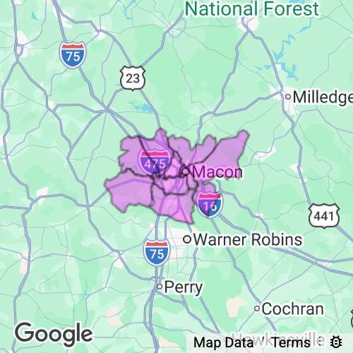 Bibb County Georgia real estate agent mailing area