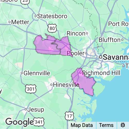 Bryan County Georgia real estate agent mailing area