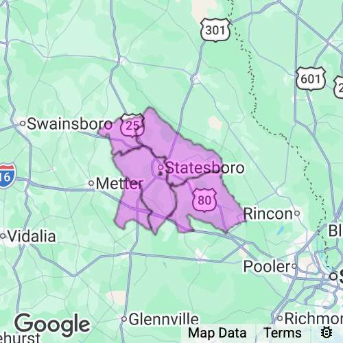 Bulloch County Georgia real estate agent mailing area