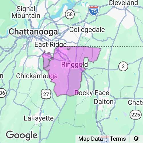 Catoosa County Georgia real estate agent mailing area