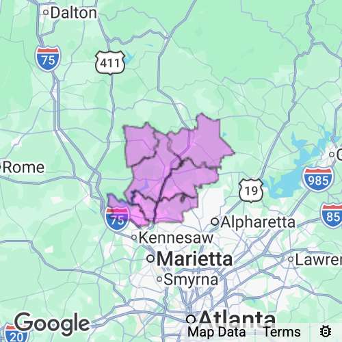 Cherokee County Georgia real estate agent mailing area