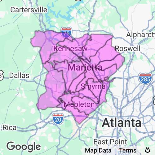 Cobb County Georgia real estate agent mailing area