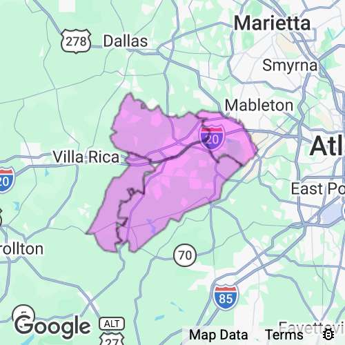 Douglas County Georgia real estate agent mailing area