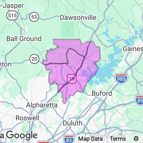 Forsyth County Georgia real estate agent mailing area