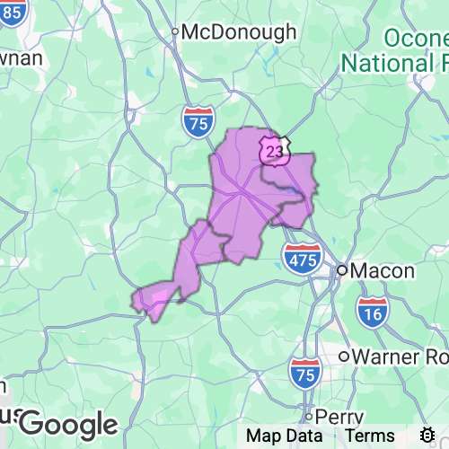 Monroe County Georgia real estate agent mailing area