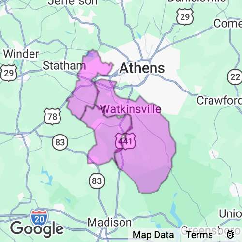 Oconee County Georgia real estate agent mailing area