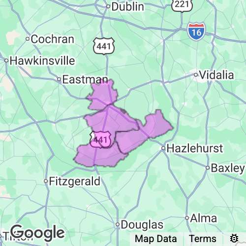 Telfair County Georgia real estate agent mailing area