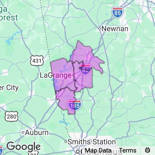 Troup County Georgia real estate agent mailing area