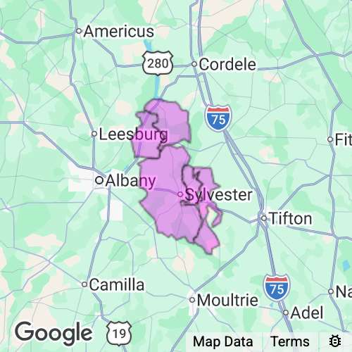 Worth County Georgia real estate agent mailing area
