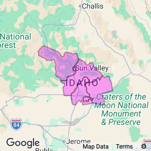 Blaine County Idaho real estate agent mailing area
