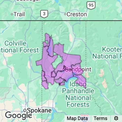 Bonner County Idaho real estate agent mailing area