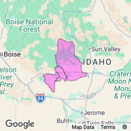 Camas County Idaho real estate agent mailing area