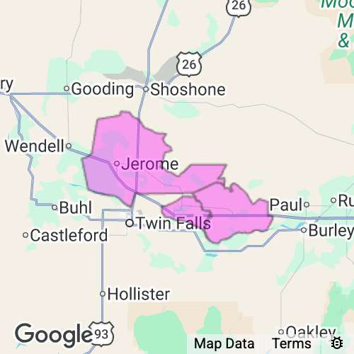 Jerome County Idaho real estate agent mailing area