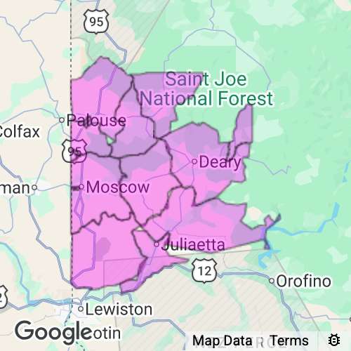 Latah County Idaho real estate agent mailing area