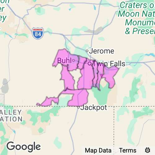 Twin Falls County Idaho real estate agent mailing area