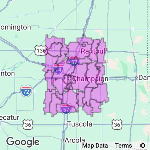 Champaign County Illinois real estate agent mailing area