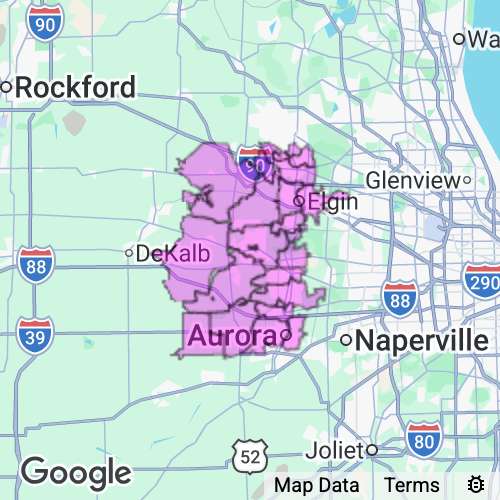 Kane County Illinois real estate agent mailing area