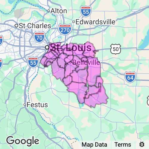 Saint Clair County Illinois real estate agent mailing area