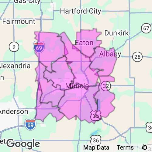 Delaware County Indiana real estate agent mailing area