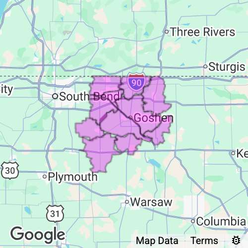 Elkhart County Indiana real estate agent mailing area