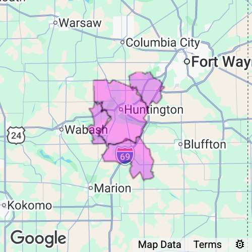Huntington County Indiana real estate agent mailing area